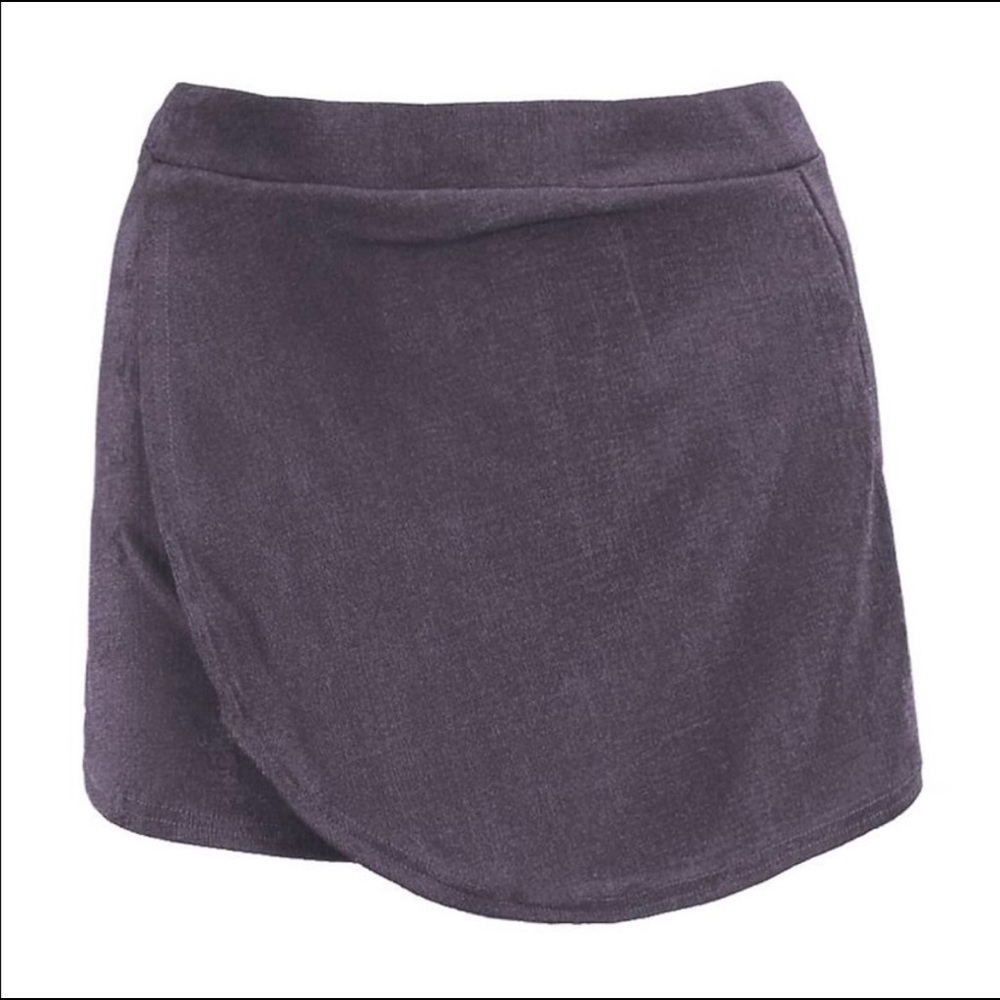 Boohoo Petite Lucy Wrap Slinky Skort